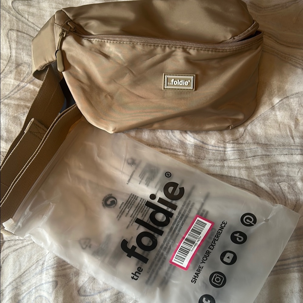 Tan Crossbody Bag with Adjustable Strap